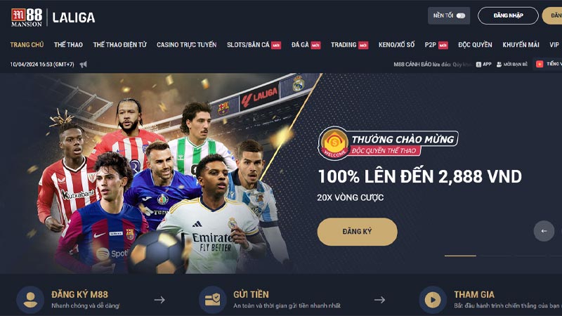 Nhà cái M88 cá cược trực tuyến đứng thứ 6 với các trò chơi casino online đa dạng