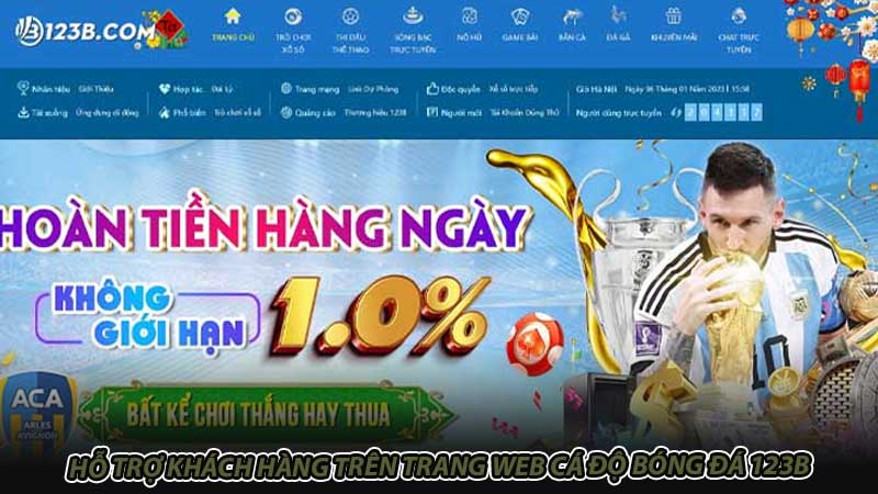 Hỗ trợ khách hàng trên trang web cá độ bóng đá 123B